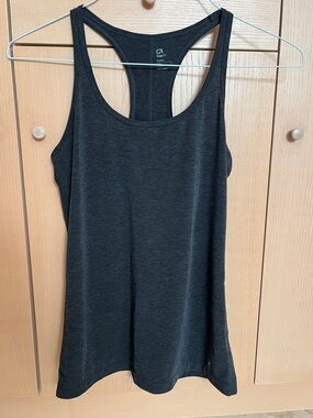 GAP Breathe Charcoal Gray Racerback Tank Top